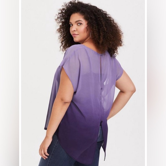 Chiffon Dolman Sleeve Blouse - Picture 2 of 3